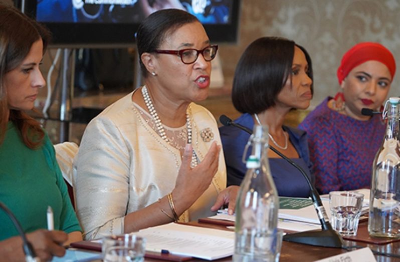 Commonwealth Secretary-General Patricia Scotland and other officials at the event