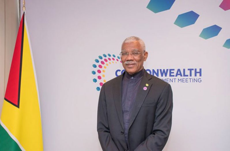 President David Granger during the Eighth Commonwealth Heads of Government Meeting