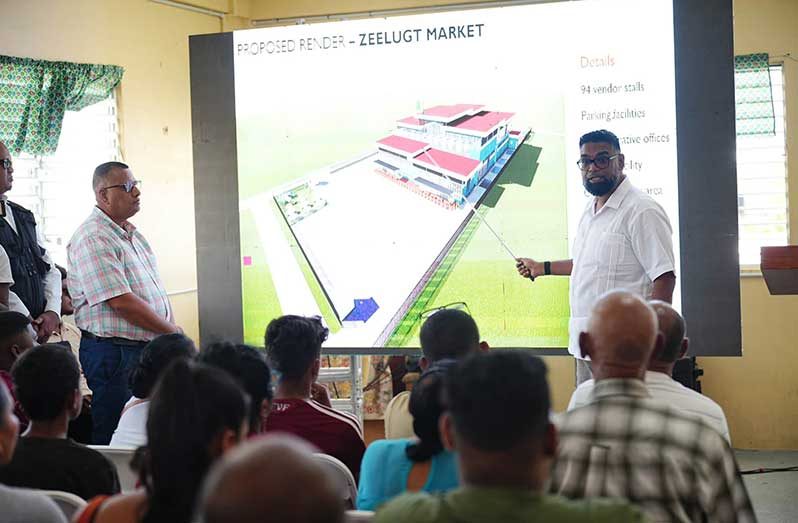Public consultations on the government's Model Village Initiative began yesterday with President Dr. Irfaan Ali and several other government officials engaging residents invited to share their views on plans for improved infrastructure, green spaces and recreational facility (President Dr. Irfaan Ali/Facebook)