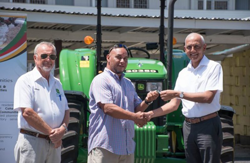 Communities Ministry Presents Tractors To Three Ndcs Guyana Chronicle