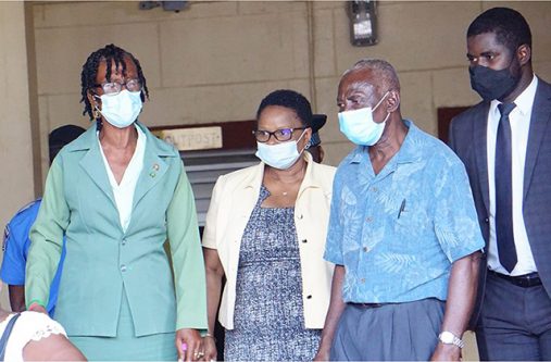 PNC activist, Carol Joseph; former minister, Volda Lawrence and Returning Officer for Region Four, Clairmont Mingo