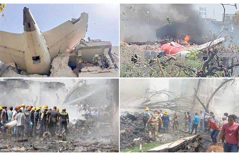 Scenes from the crash site