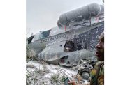 The scene following the horrific helicopter crash