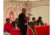 Minister of Housing, Collin Croal, addresses residents during an outreach at Anna Regina on Friday