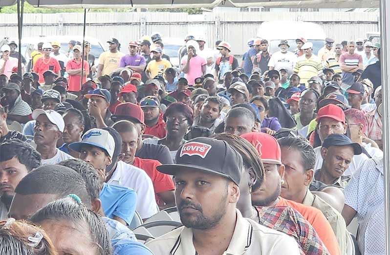 Vice President Dr. Bharrat Jagdeo met with sugar workers at the Albion Sports Complex. During the meeting, he reaffirmed the government's strong commitment to revitalising and transforming Guyana's sugar industry