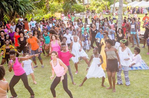 A Zumba class by Noshavya King [Photo by Jay Carter]