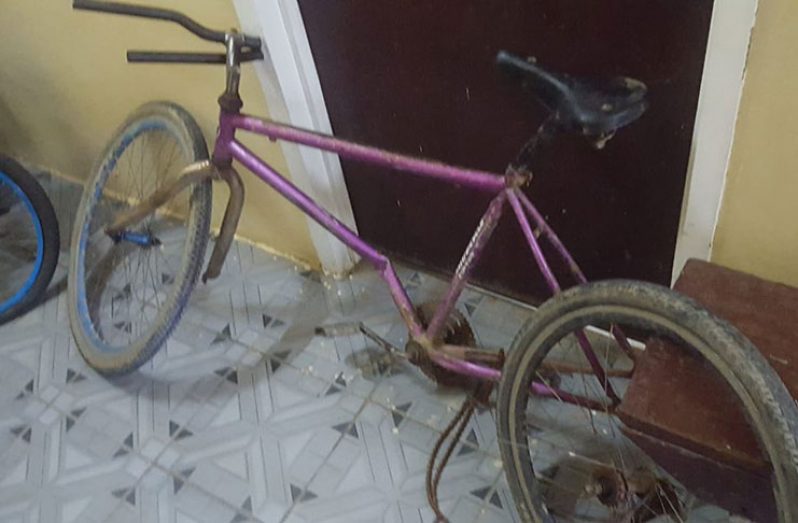 Jacobs’ bicycle after the accident