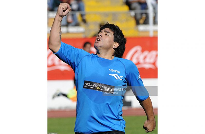 Former Argentine soccer star Diego Maradona