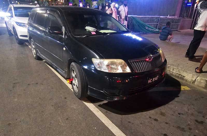 Under Section 59 of the Motor Vehicle and Road Traffic Act, Chapter 51:02, leaving a motor vehicle in a dangerous position is a ticketable offence