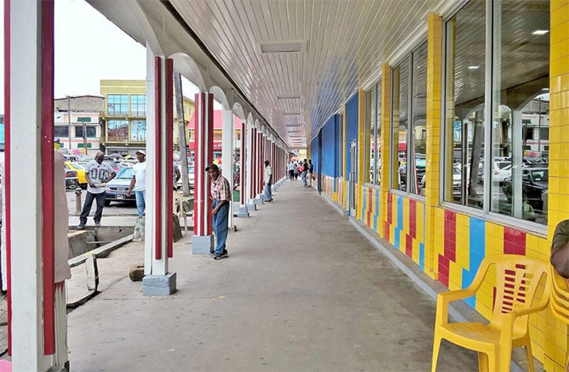 This 2017 file photo shows the western pavement under the Demico House which was cleared of vendors. This move did not last long