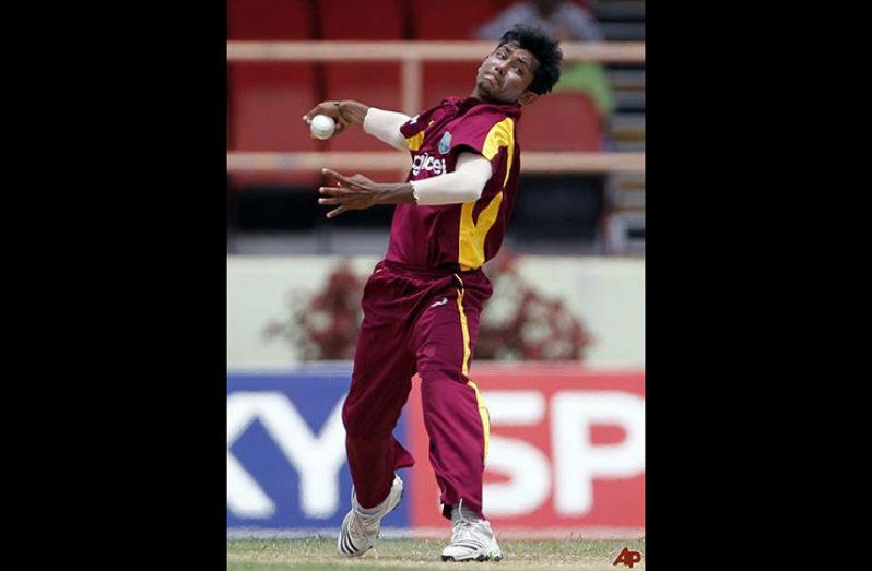 Leg-spinner Devendra Bishoo returns  figures of three for 30.