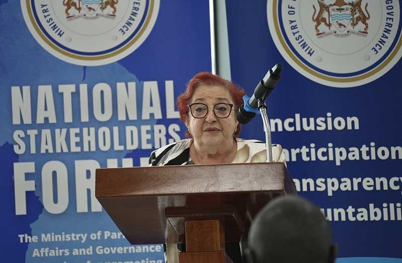 Minister of Parliamentary Affairs and Governance, Gail Teixeira