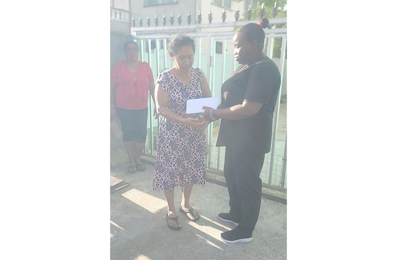 On Thursday, the Leguan branch of the Women’s Progressive Organisation (WPO) distributed a total of $1,000,000 to eight cancer patients on the island. The funds were raised through the Cancer Awareness Fundraiser Dinner held on October 31, which was made possible by the generosity and support of the community (People’s Progressive Party/Civic photo)
