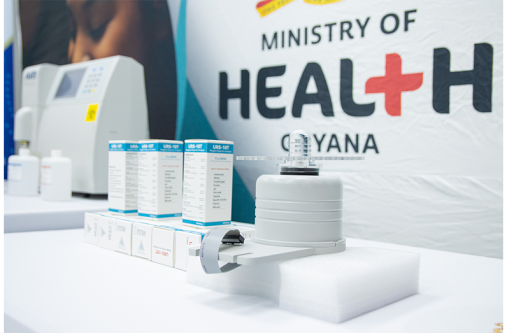 Some of the critical medical items that were donated to the Ministry of Health on Friday to enhance maternal and newborn care in hinterland communities