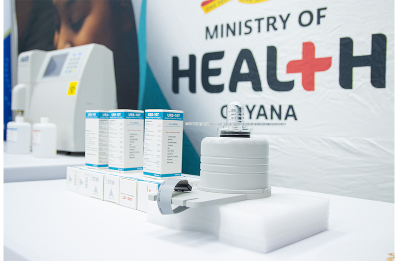 Some of the critical medical items that were donated to the Ministry of Health on Friday to enhance maternal and newborn care in hinterland communities