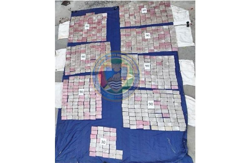 The large quantity of foreign cannabis that was found in a boat by CANU