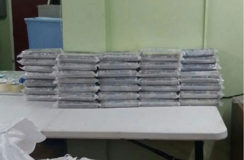 Over 147 pounds of cocaine in transparent packets