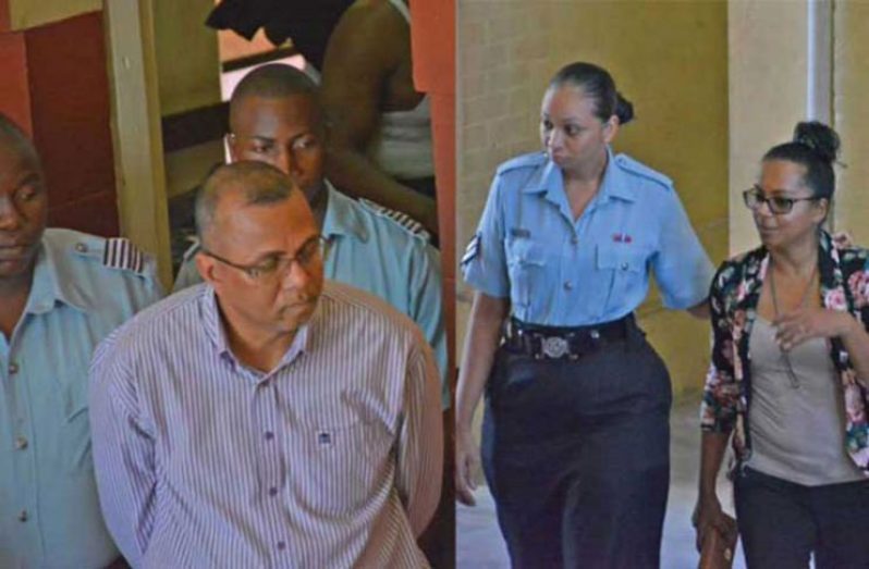 Former General Manager of the New Guyana Marketing Corporation (NGMC), Nizam Hassan and co-accused Felicia De'Souza-Madramootoo