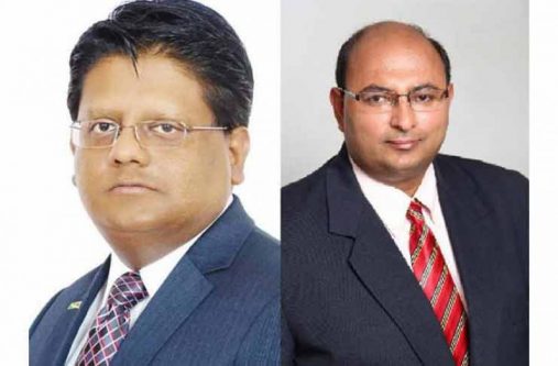 Senior Minister with responsibility for Finance, Dr Ashni Singh and Head of the Gas-to-Shore Taskforce Winston Brassington