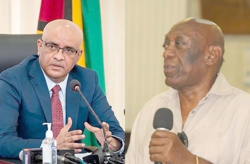 From left: Vice-President Dr Bharrat Jagdeo and engineer Charles Ceres
