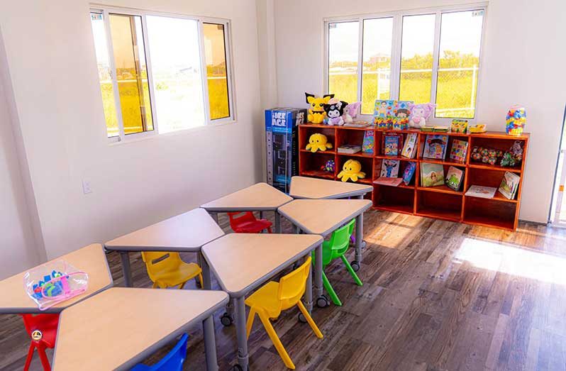 The newly opened Day, Night and Early Childhood Development Centre at Little Diamond, East Bank Demerara