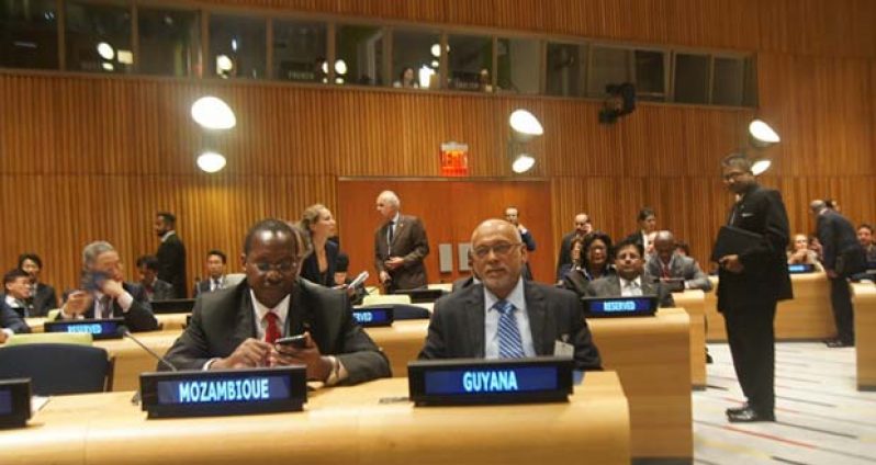 President Donald Ramotar at the UN Secretary General 's Global Initiative on Education Meeting