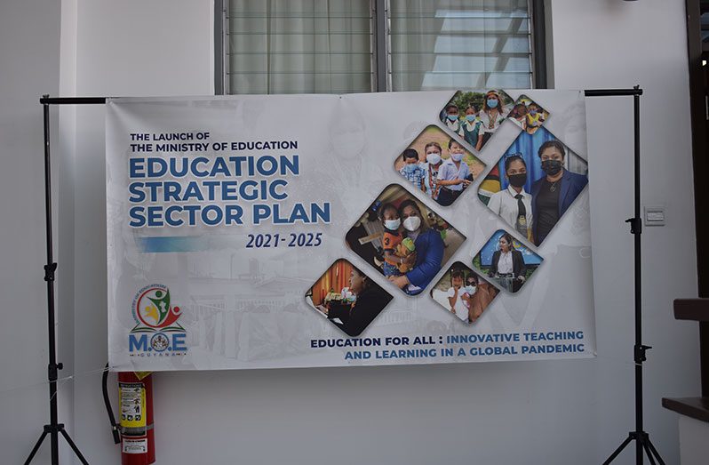 The Ministry of Education launched its Education Sector Plan 2021 – 2025 on Wednesday (Elvin Croker photo)