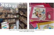 Books inappropriately stored at Charity and Peters Hall Primary between 2017 and 2019 (Audit Office of Guyana photo) 
