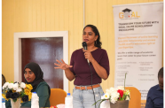 Minister of Education Sonia Parag and a team of officials, recently briefed residents of Leguan Island on the vast educational opportunities available under the Guyana Online Academy of Learning (GOAL) and the Guyana Digital School programmes. 
Expert advice, guidance, and hands-on assistance with the registration process were accessible to the residents (MoE photos)