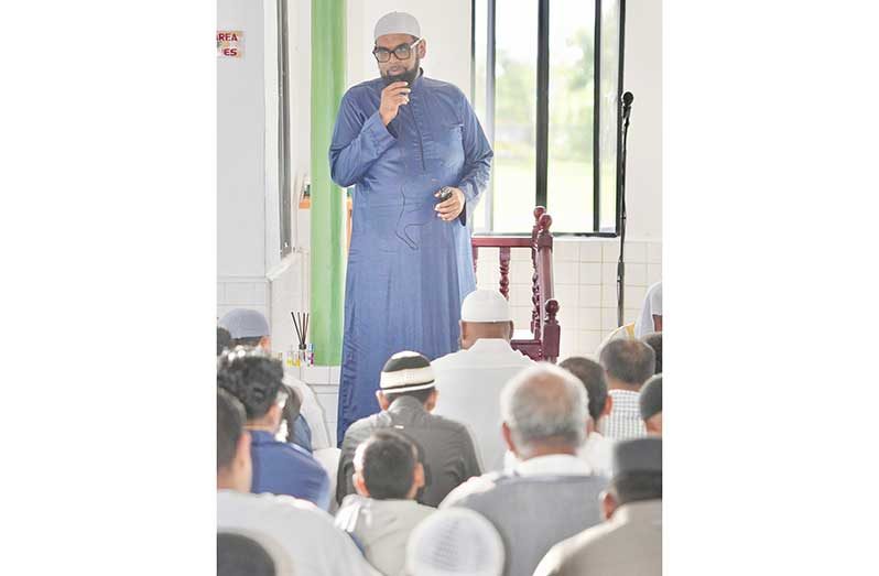 President Ali on Wednesday joined worshippers at the Leonora Masjid for Eid-ul-Adha prayers