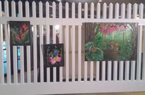 Some of the pieces on display at the Art for Angels exhibition