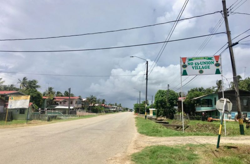 The entrance to Union Number 53 Village