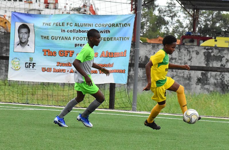 Essequibo action in the GFF/Pele Alumni ‘Frank Watson’ Tournament