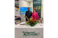 From left: Chief Investment Officer (Go-Invest) Dr. Peter Ramsaroop, with General Manager of Evergreen Adventures, Andrea L. de Caires (Evergreen Adventures photo)