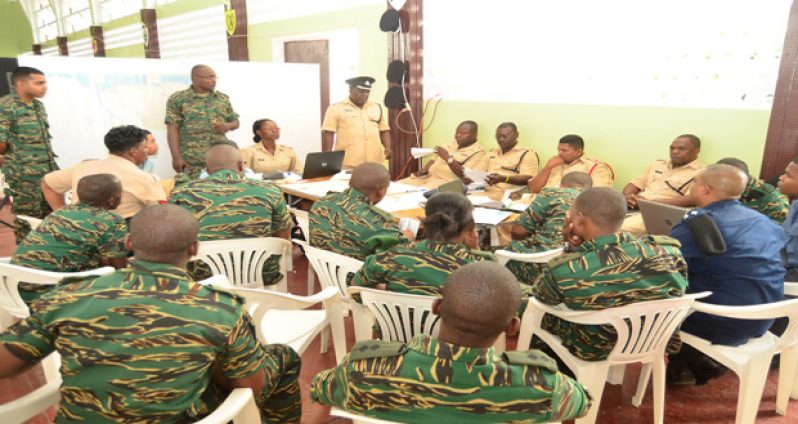 Joint Services ranks during their interactions as part of Exercise Holdfast