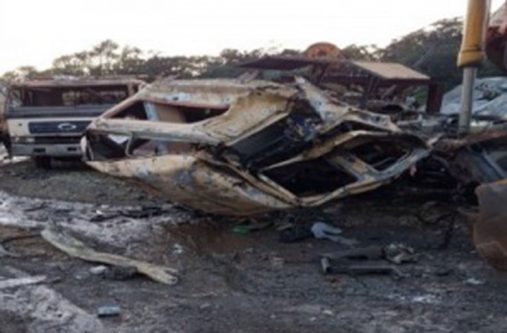 The aftermath of the explosion