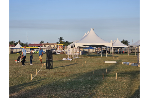 expo Preparations for the Berbice Expo in full swing. The event opens this afternoon at the Rose Hall Community Centre Ground