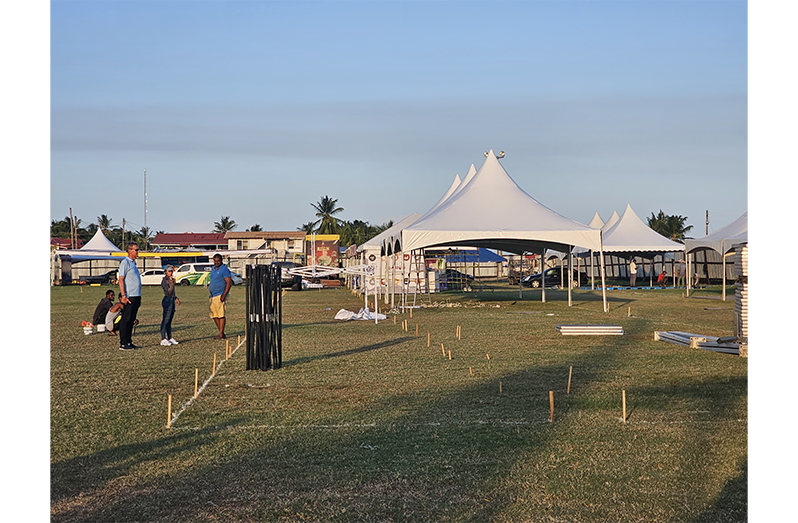 expo Preparations for the Berbice Expo in full swing. The event opens this afternoon at the Rose Hall Community Centre Ground