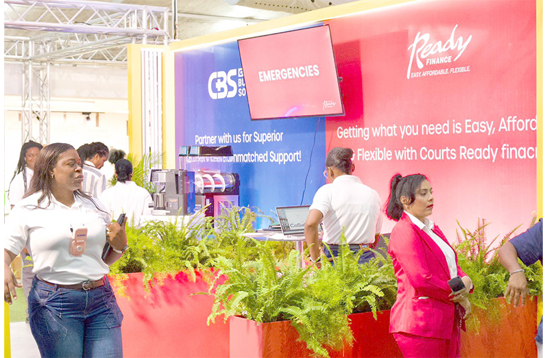 The Courts/Unicomer booth at the International Building Expo 2026, which was officially declared open on Thursday