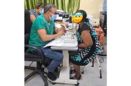 Patients getting their eyes screened in April