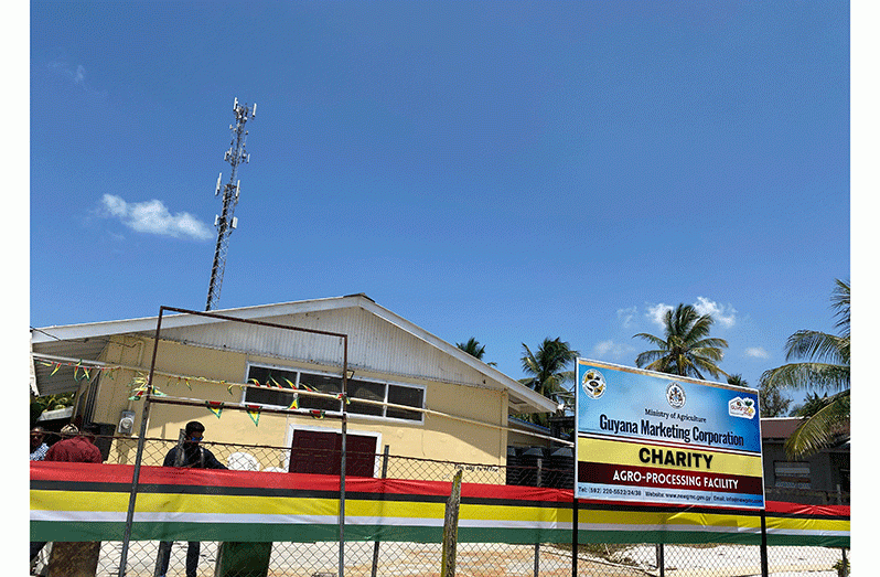 The new agro-processing facility at Charity