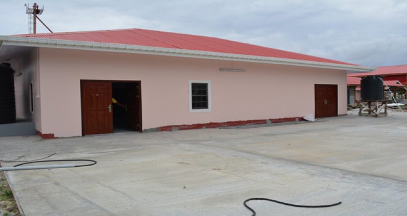 A section of the coconut water factory under construction