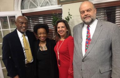 Mr. and Mrs Farrier with American Ambassador Perry Holloway and Mrs Holloway (Photo by F.Q. Farrier)