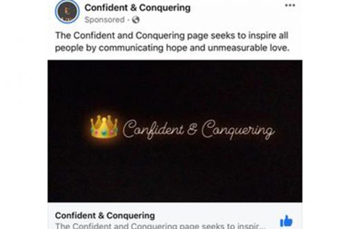 the confident and conquering Facebook page