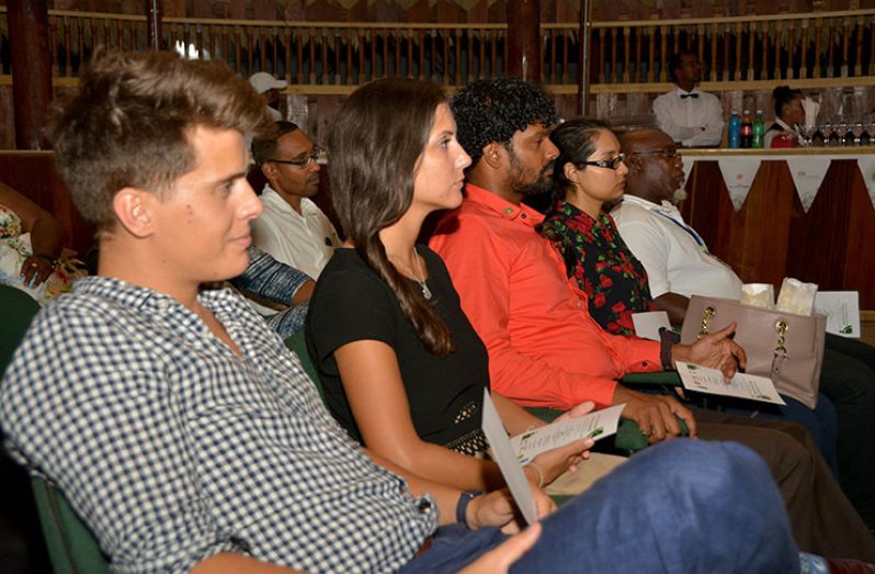 A section of the audience at the premiere of the short film 'Siege On My Land: Guyana's Battle With Climate Change' at the Umana Yana
