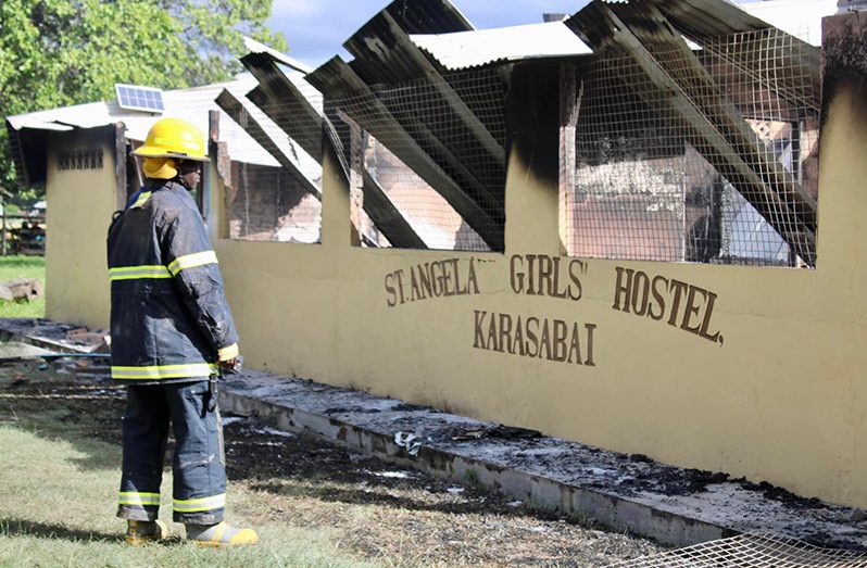 The ravaged remains of the St Angela’s Hostel in Karasabai (GFS photo)