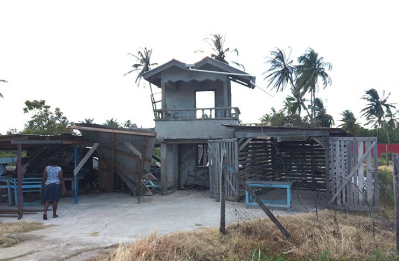 The home of the Duncans that was destroyed by fire at Mibicuri Black Bush Polder