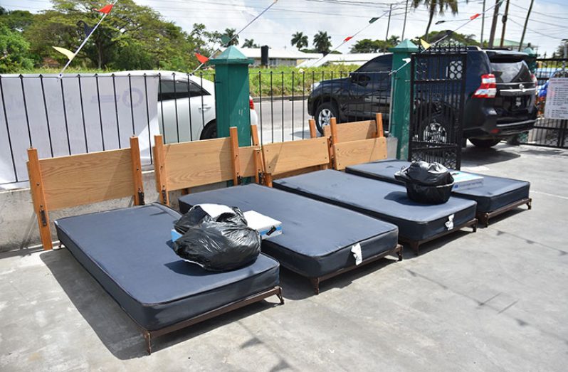 Some of the items handed over to the Pike Street fire victims on Thursday