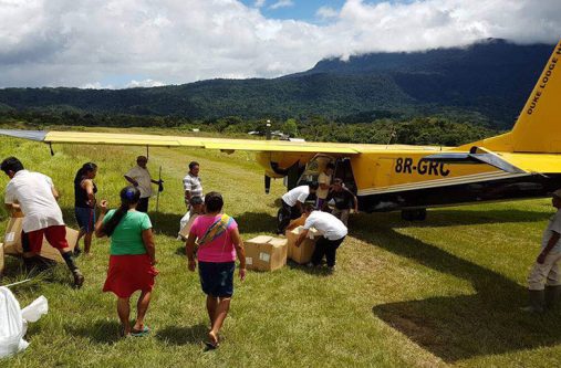 Supplies being offloaded at Kopinang