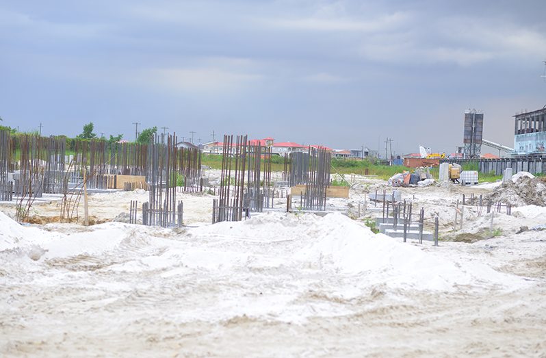 The completed foundation of the Hyatt Place Hotel (Japheth Savory photo)